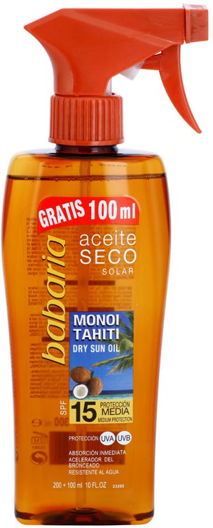 Babaria Sun Aceite Solar suchý olej na opalování SPF 15