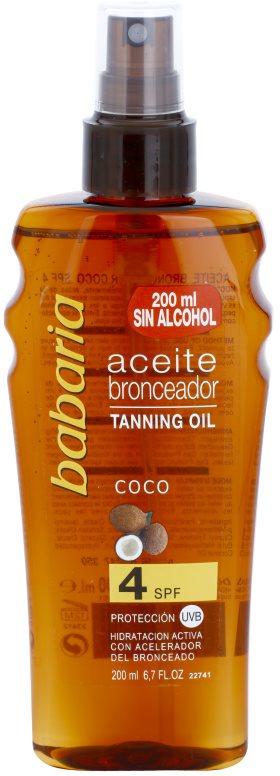 Babaria Sun Bronceadora λάδι μαυρίσματος SPF 4