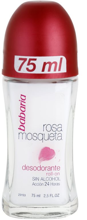 Babaria Rosa Mosqueta deodorante roll-on con estratto di rosa canina