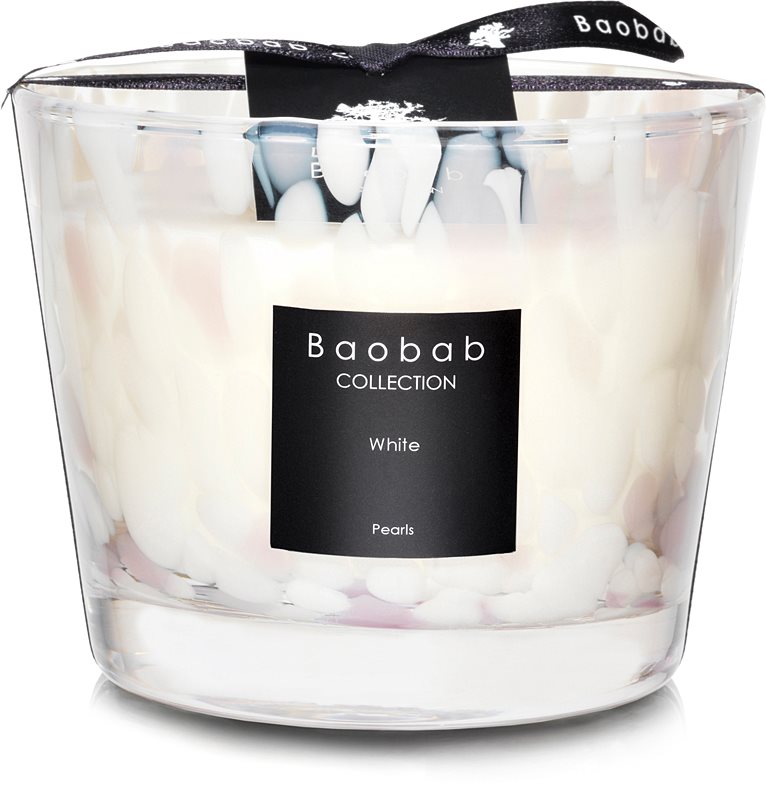 Baobab White Pearls Duftkerze 10 cm