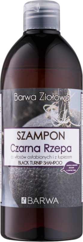 Barwa Herbal Black Turnip šampon proti lupům pro oslabené vlasy