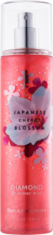 Bath & Body Works Japanese Cherry Blossom spray corporel pour femme 236 ml pailleté