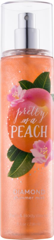 Bath & Body Works Pretty as a Peach telový sprej pre ženy 236 ml trblietavý