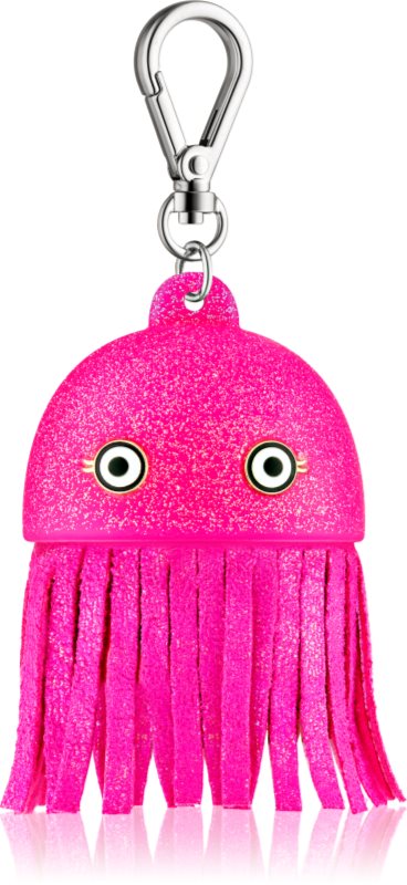 Bath & Body Works PocketBac Pink Jellyfish ambalaj strălucitor din silicon, pentru gelul antibacterian
