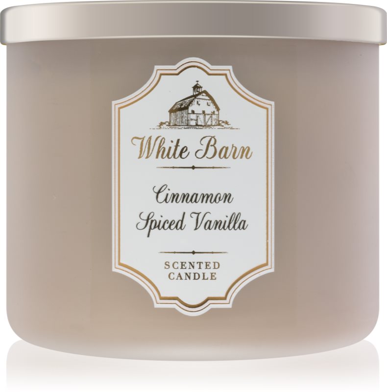Bath & Body Works White Barn Cinnamon Spiced Vanilla bougie parfumée 411 g