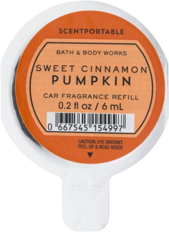 Bath & Body Works Sweet Cinnamon Pumpkin vůně do auta 6 ml náhradní náplň
