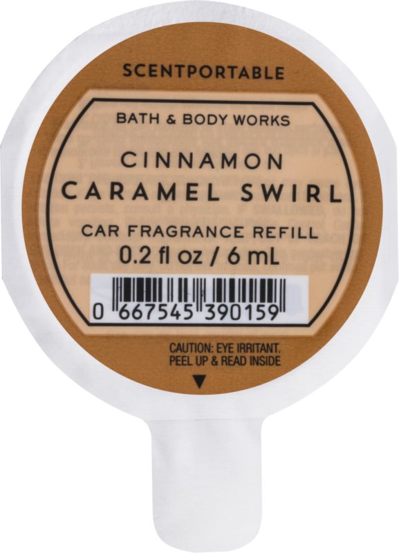 Bath & Body Works Cinnamon Caramel Swirl vůně do auta 6 ml náhradní náplň