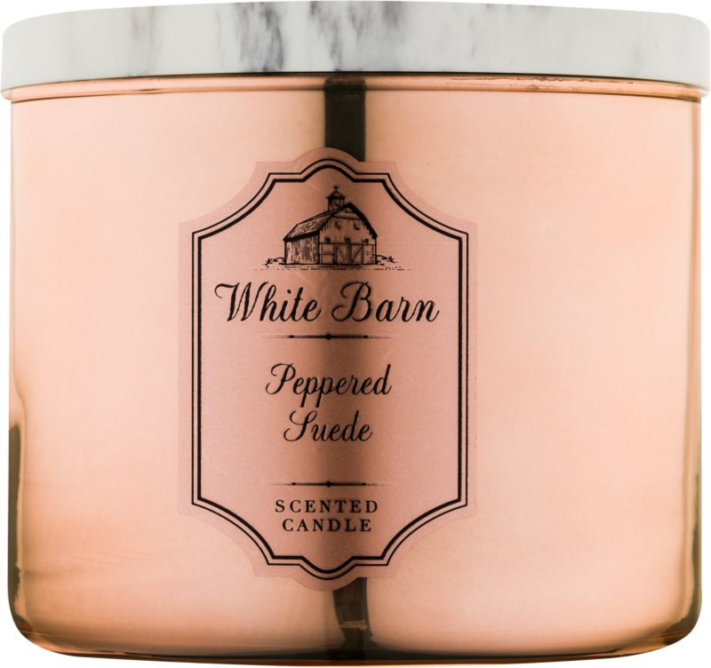Bath & Body Works White Barn Peppered Suede Duftkerze 411 g