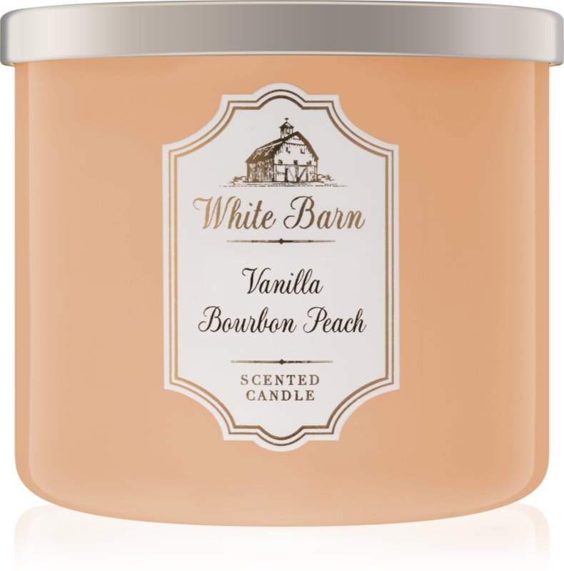 Bath & Body Works Vanilla Bourbon Peach lumânare parfumată 411 g
