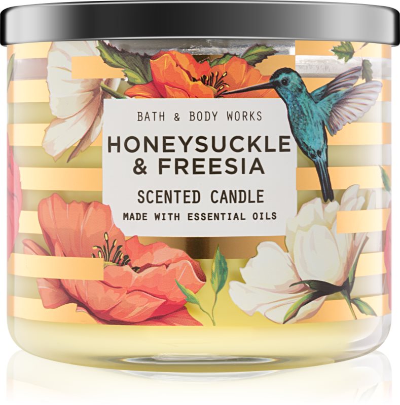 Bath & Body Works Honeysuckle & Freesia Duftkerze 411 g