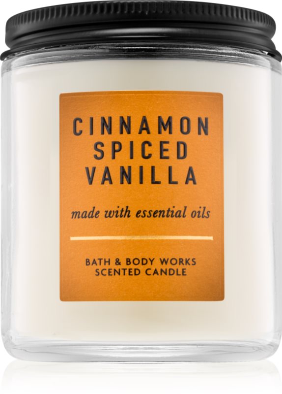 Bath & Body Works Cinnamon Spiced Vanilla vonná svíčka 198 g I.