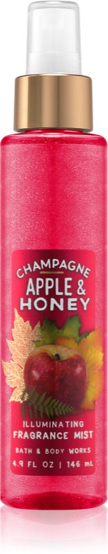 Bath & Body Works Champagne Apple & Honey Bodyspray voor Vrouwen 146 ml Glimmend