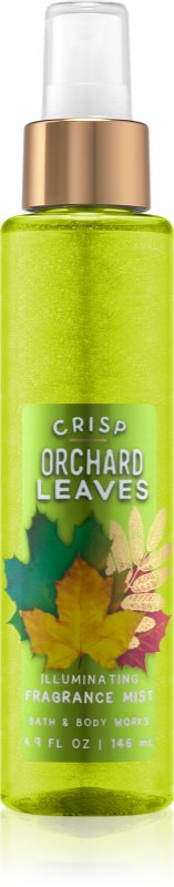 Bath & Body Works Crisp Orchard Leaves spray corporel pour femme 146 ml pailleté