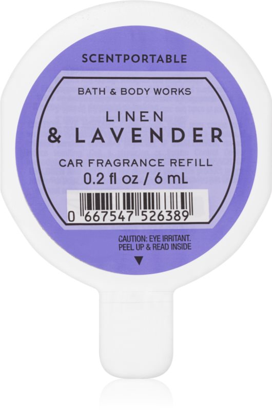 Bath & Body Works Linen & Lavender vůně do auta 6 ml náhradní náplň