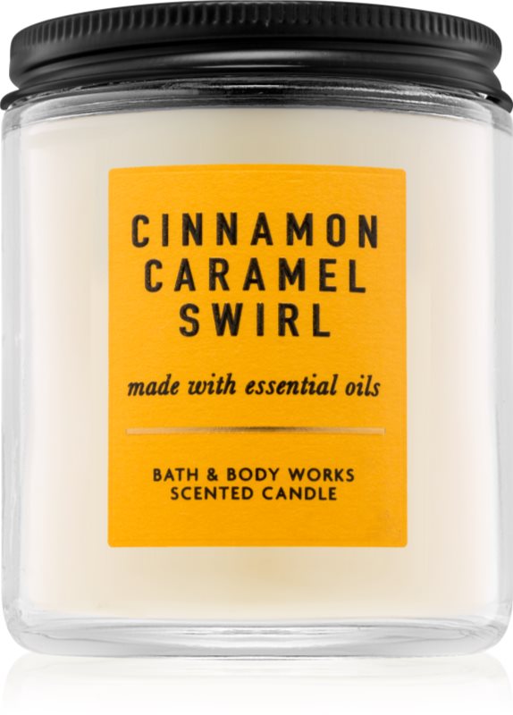 Bath & Body Works Cinnamon Caramel Swirl bougie parfumée 198 g I.
