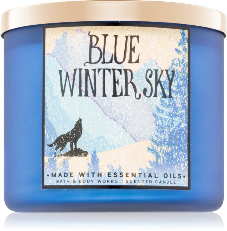 Bath & Body Works Blue Winter Sky vela perfumado Ambientadores para o lar 411 g