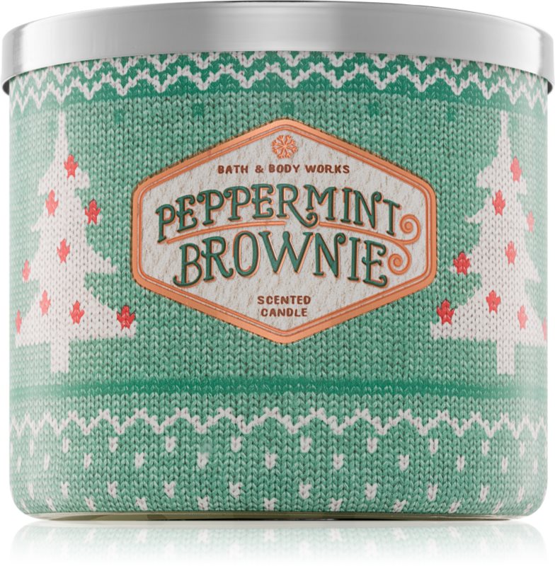 Bath & Body Works Peppermint Brownie vonná svíčka 411 g