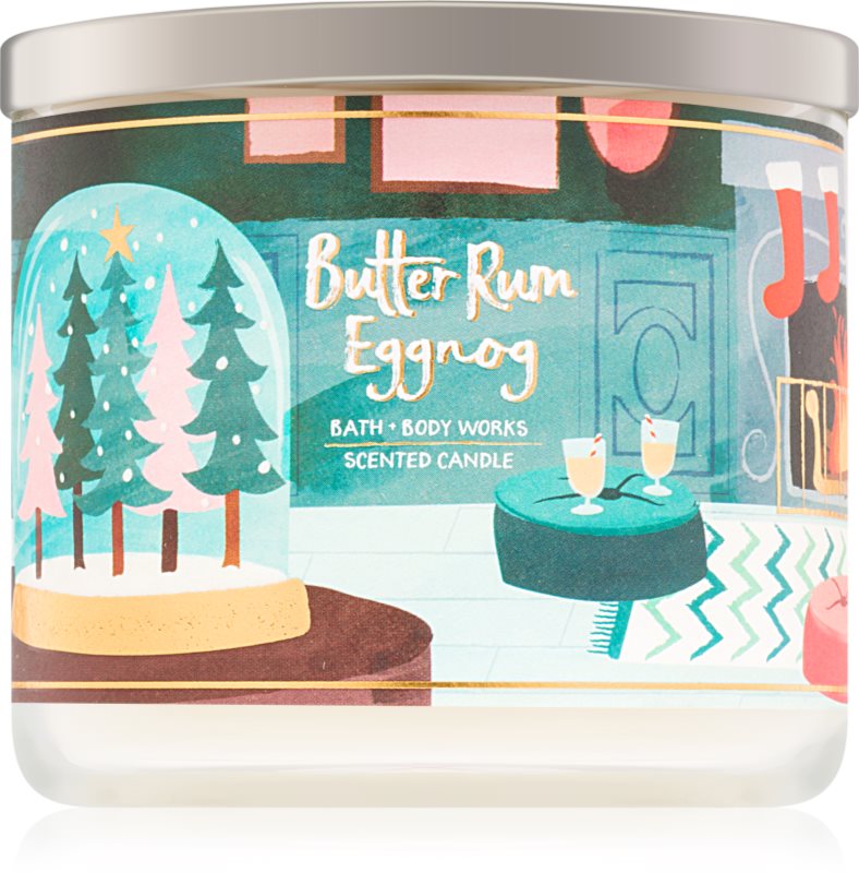 Bath & Body Works Butter Rum Eggnog Geurkaars 411 gr