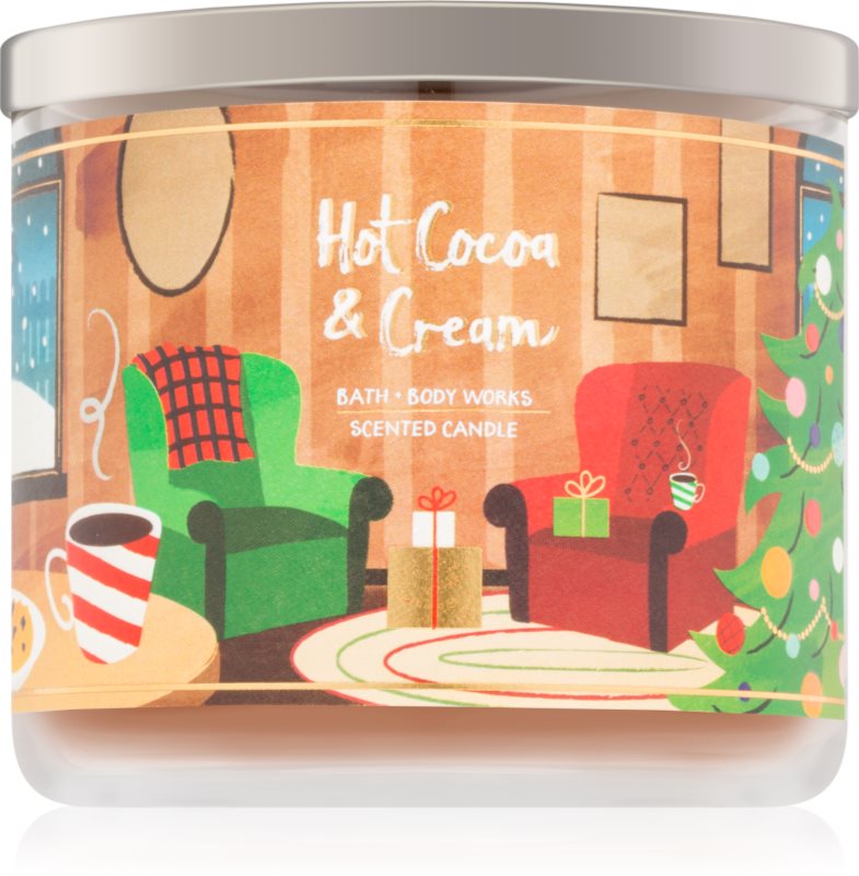 Bath & Body Works Hot Cocoa & Cream dišeča sveča 411 g V.