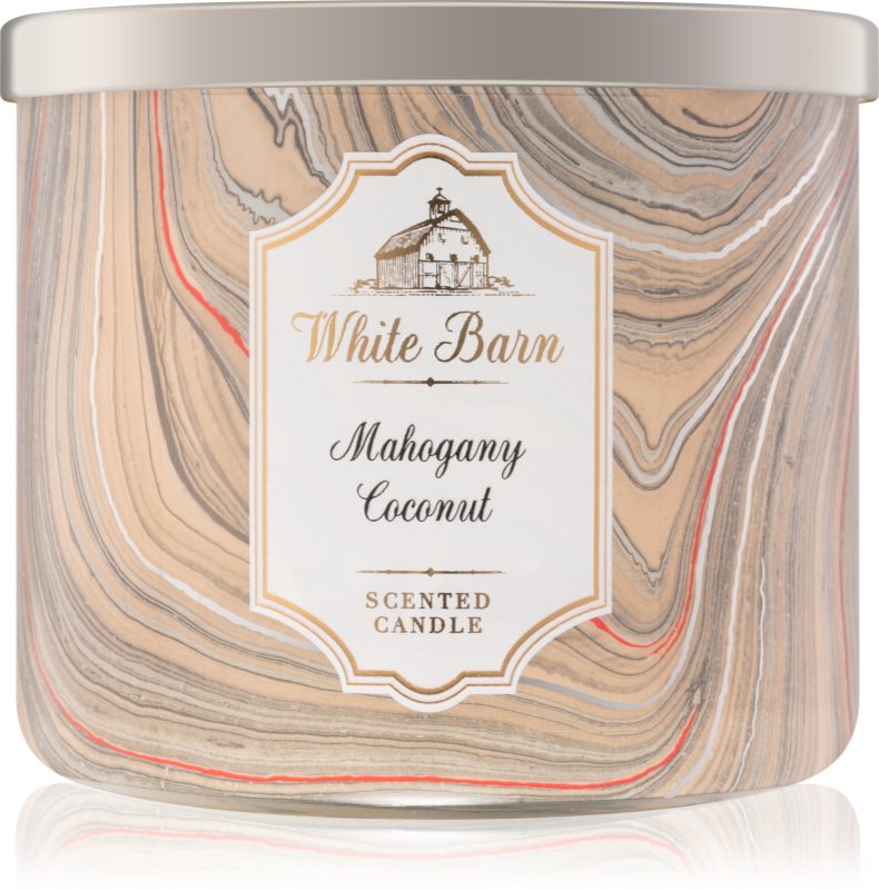 Bath & Body Works White Barn Mahogany Coconut vonná svíčka I.