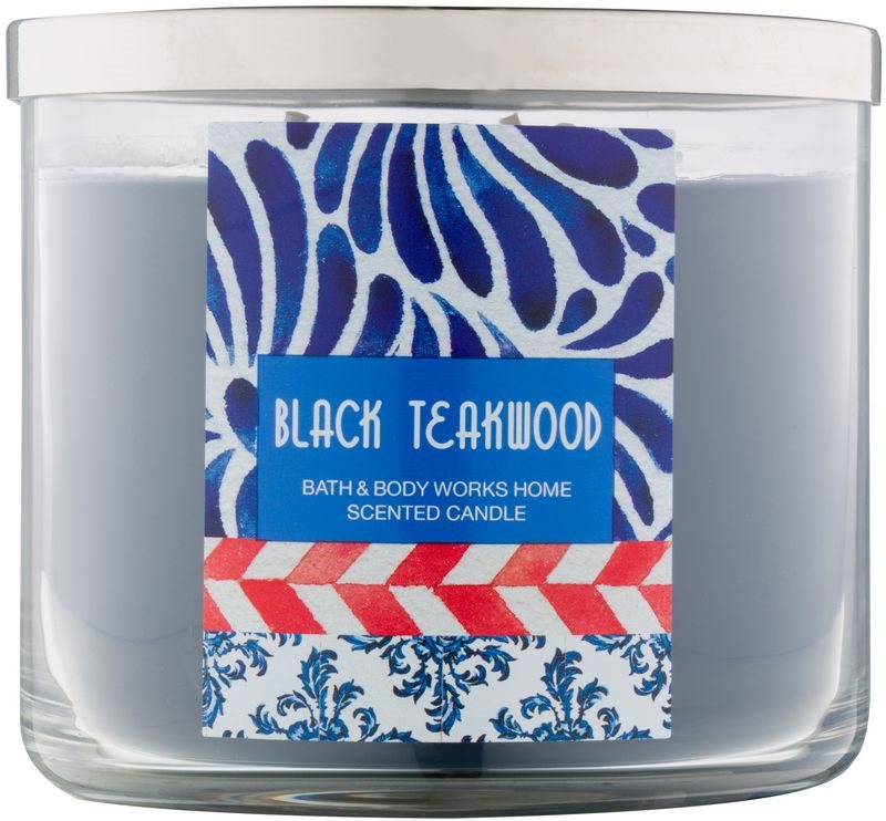 Bath & Body Works Black Teakwood illatos gyertya 411 g