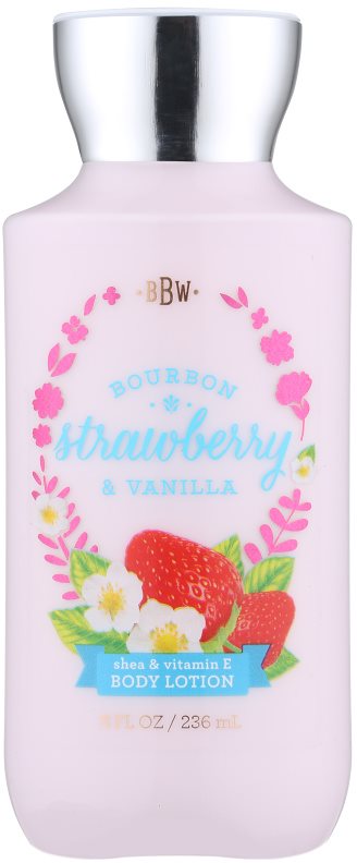 Bath & Body Works Bourbon Strawberry & Vanilla tělové mléko pro ženy 236 ml