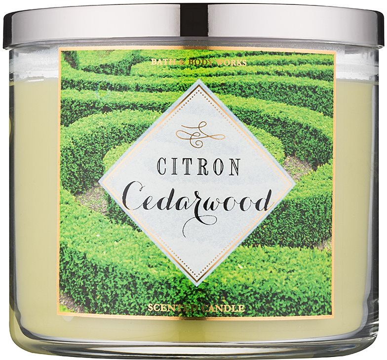 Bath & Body Works Citron Cedarwood vonná sviečka 411 g