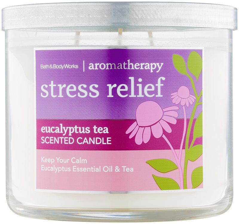 Bath & Body Works Stress Relief Eucalyptus Tea Duftkerze 411 g