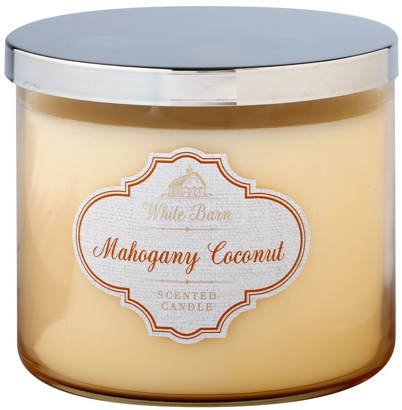 Bath & Body Works White Barn Mahogany Coconut lumanari parfumate 411 g