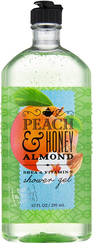 Bath & Body Works Peach & Honey Almond sprchový gél pre ženy 295 ml