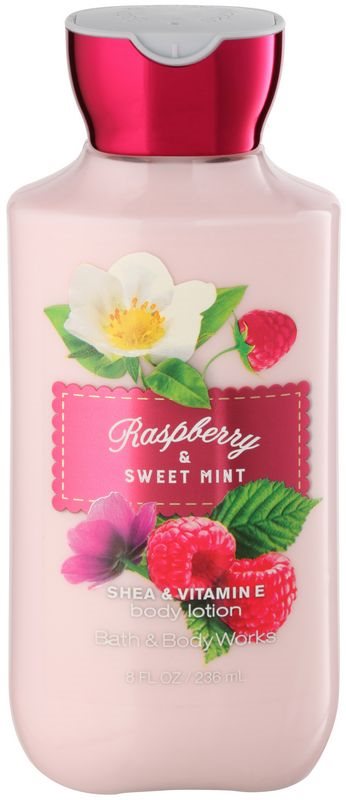 Bath & Body Works Raspberry & Sweet Mint tělové mléko pro ženy 236 ml