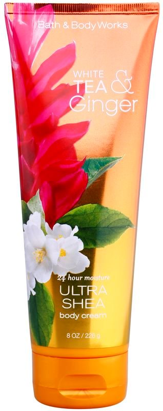 Bath & Body Works White Tea & Ginger testkrém nőknek 226 g shea vajjal