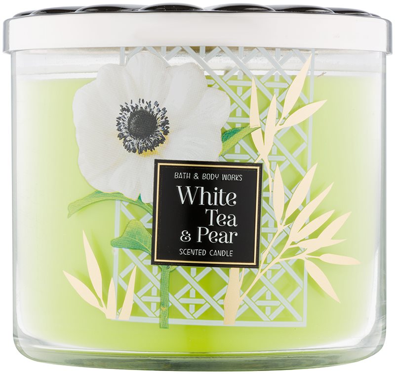 Bath & Body Works White Tea & Pear vela perfumado 411 g