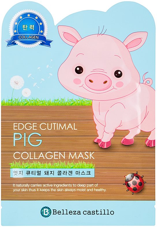 Belleza Castillo Edge Cutimal Pig maschera viso con collagene