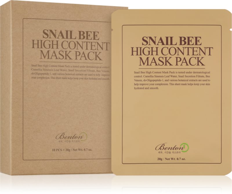 Benton Snail Bee Sheet maska za cjelovitu njegu s ekstraktom puža
