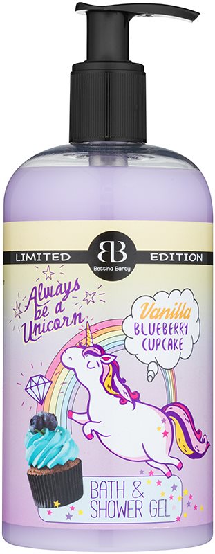Bettina Barty Vanilla Blueberry Cupcake gel de duche e banho