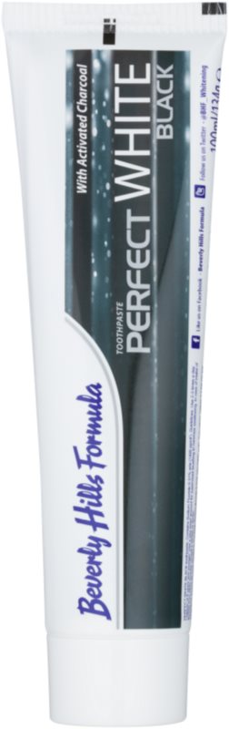 Beverly Hills Formula Perfect White Black bleichende Zahnpasta mit Aktivkohle für frischen Atem