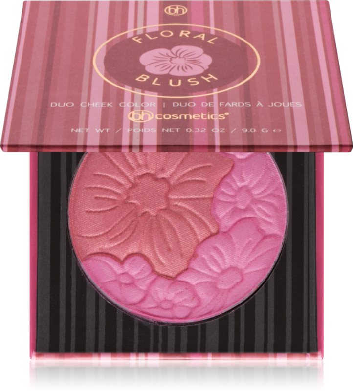 BH Cosmetics Floral róż do policzków duo z lusterkiem