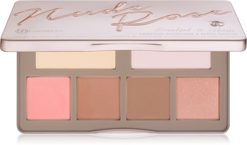 BH Cosmetics Nude Rose Sculpt & Glow Konturier-Palette für die Wangen