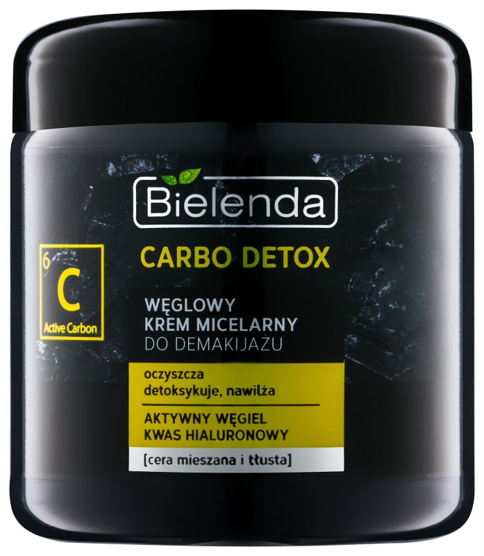 Bielenda Carbo Detox Active Carbon creme micelar de limpeza com carvão ativo para pele oleosa e mista