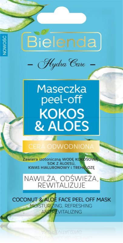 Bielenda Hydra Care Coconut & Aloe Peel-Off Gezichtsmasker met Hydraterende Werking