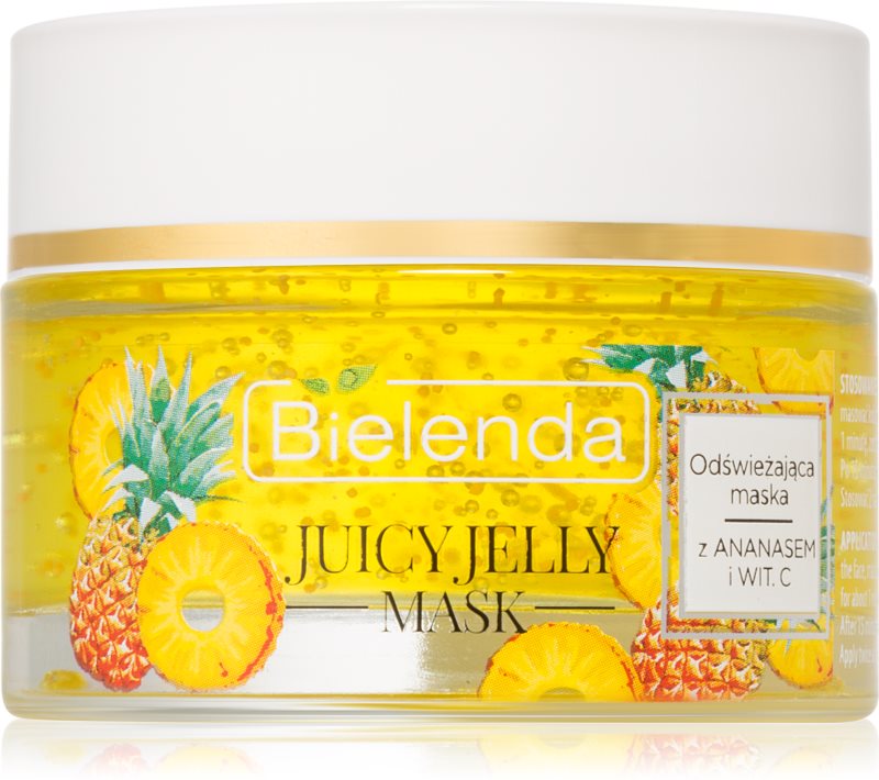 Bielenda Juicy Jelly Pineapple & Vitamine C Verfrissende Masker voor Vermoeide Huid