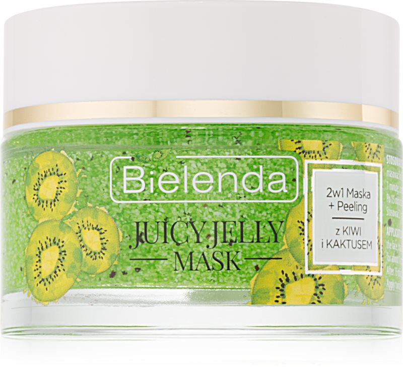 Bielenda Juicy Jelly Kiwi & Cactus Reinigungsmaske und Peeling 2 in 1