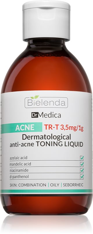 Bielenda Dr Medica Acne lozione tonica detergente viso per pelli grasse con tendenza all'acne