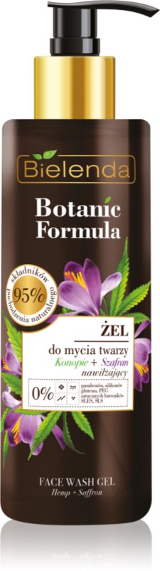 Bielenda Botanic Formula Hemp + Saffron gel za umivanje obraza z vlažilnim učinkom