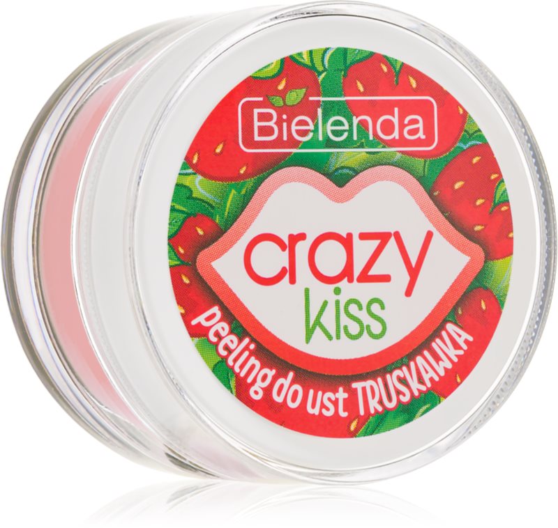 Bielenda Crazy Kiss Strawberry mehčalni sladkorni piling za ustnice