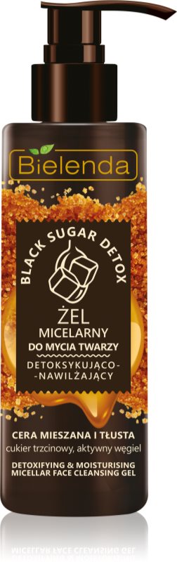 Bielenda Black Sugar Detox gel micellare detergente effetto idratante