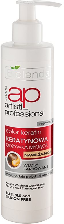Bielenda Artisti Professional Color Keratin Conditioner mit Keratin für trockenes und beschädigtes Haar