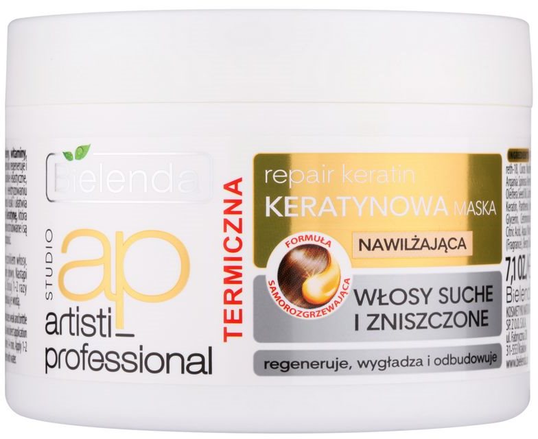 Bielenda Artisti Professional Repair Keratin regenerační a hydratační maska pro suché a poškozené vlasy