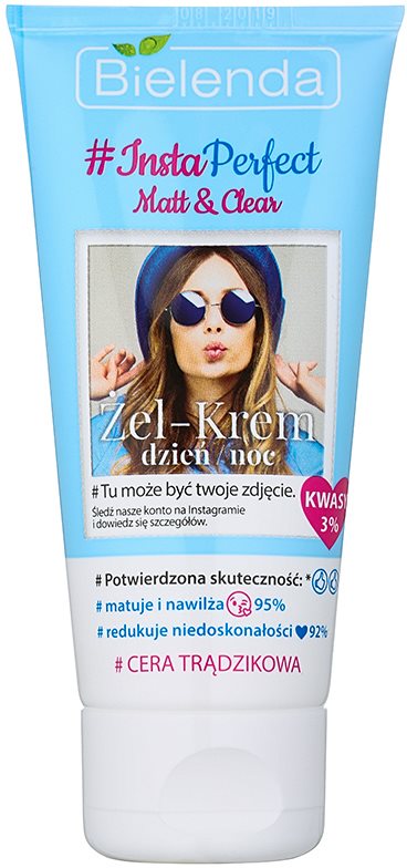 Bielenda #Insta Perfect Matt & Clear gel cremă de zi și noapte pentru pielea problematica